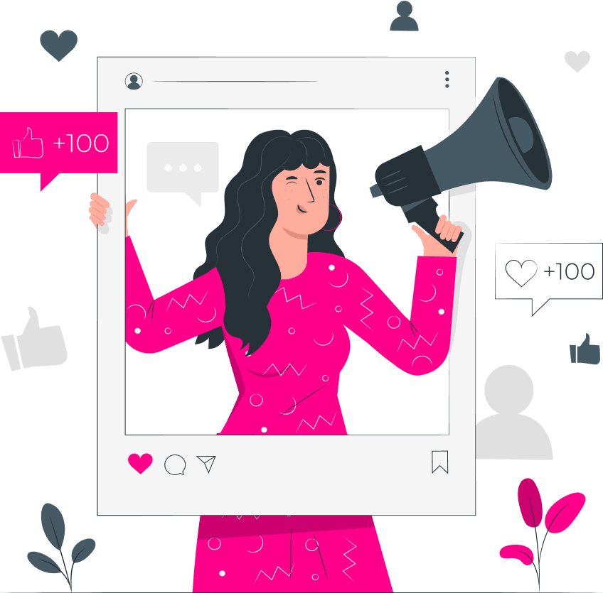 A person posting an advertisement on a social media style interface