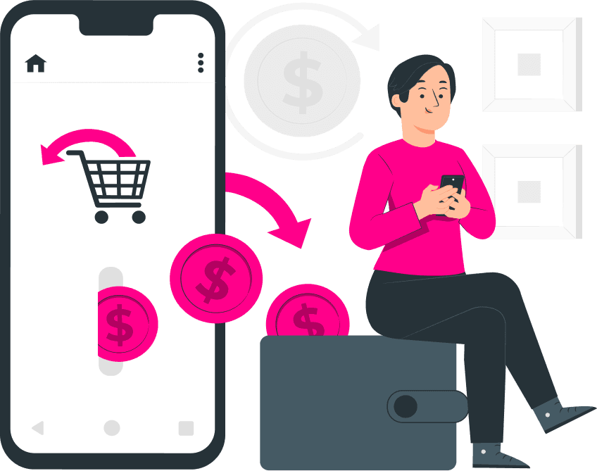 A person checking their earnings on a mobile phone